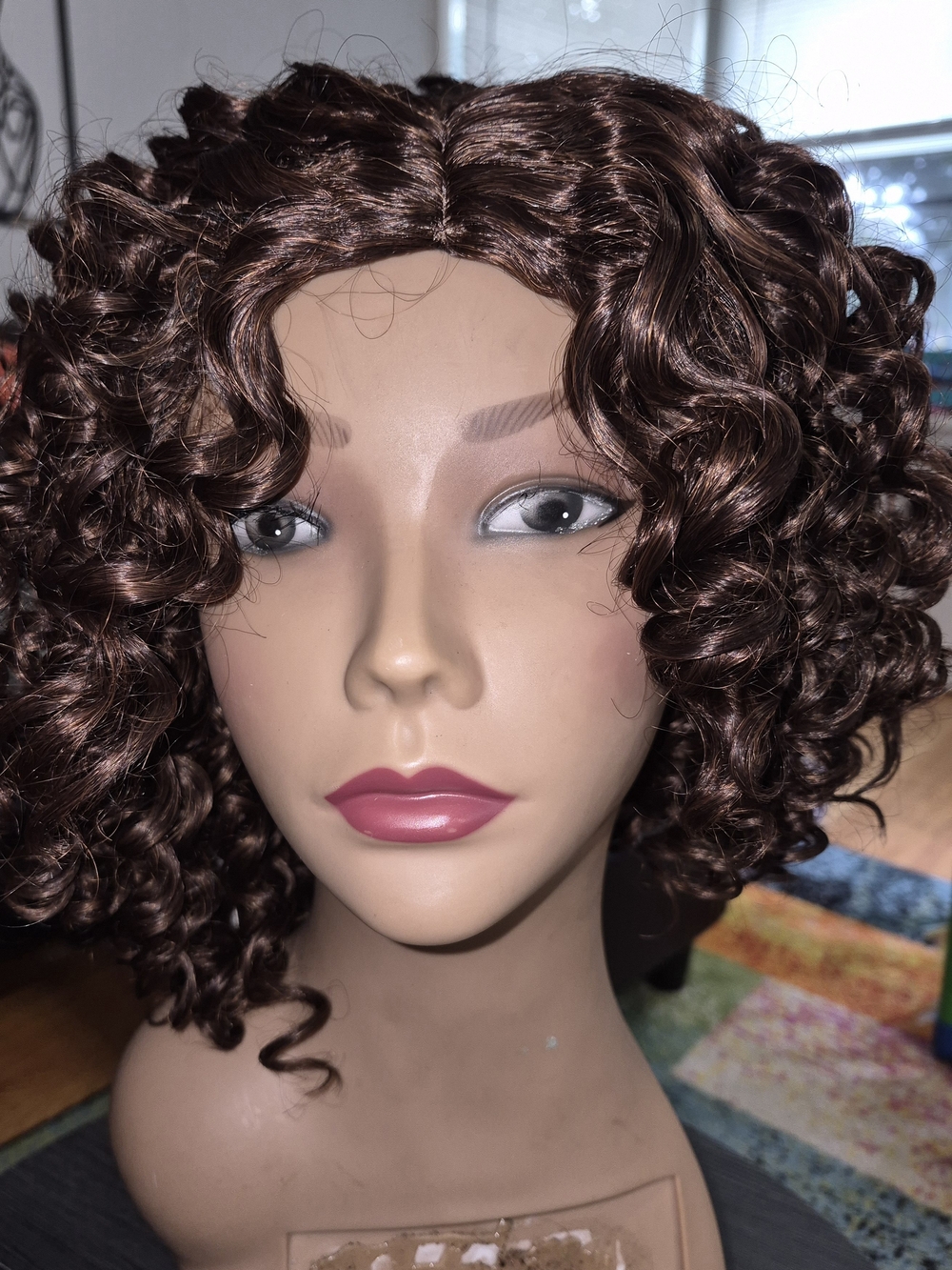 Brown Curly Short Wig - Stylish Women Hair